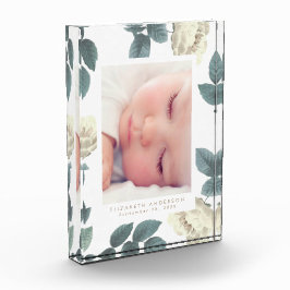 Vintage Foto-Blockrahmen für Weißrosen Fotoblock