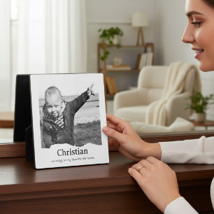 Vintage-Foto Christian Lieblingskleiner Mensch Fotoplatte