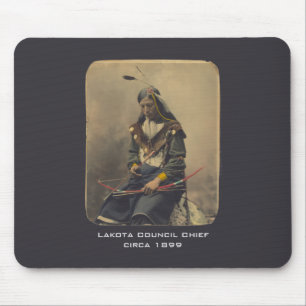 Vintage-Foto des indianischen Lakota-Häuptlings Mousepad