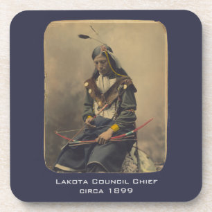Vintage-Foto des Lakota-Indianerhäuptlings Native Untersetzer