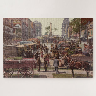 Vintage-Foto des Marktes in Montreal, Kanada Puzzle