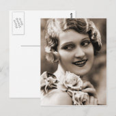 Vintage-Foto einer Flapperin (166) Postkarte (Vorne/Hinten)