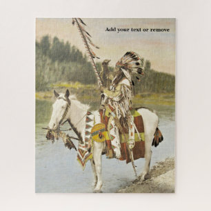 Vintage-Foto eines indianischen Häuptlings, Puzzle