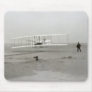 Vintage-Foto Erster Flug der Wright-Brüder Mousepad