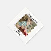 Vintage-Foto Geburtstag Personalisiert Serviette (Ecke)