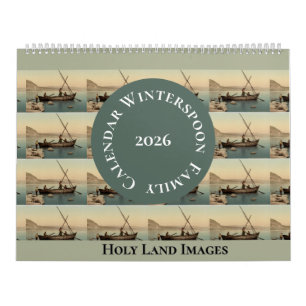 Vintage-Foto Heiliges Land Bibelzitat Pastoren-Ges Kalender