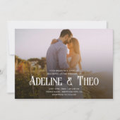 Vintage Foto-Hochzeit Einladung (Vorderseite)