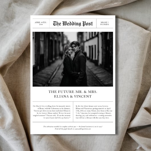 Vintage Foto-Hochzeit Save The Date