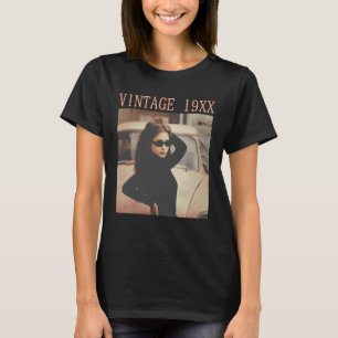 Vintage-Foto, individuelles Geburtsjahr, Retro-Geb T-Shirt
