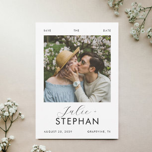 Vintage-Foto-Kalligrafie-Typografie-Namen-Hochzeit Save The Date