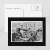 Vintage Foto Men Working Postkarte (Vorne/Hinten)