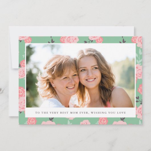 Vintage Foto Muttertagskarte Karte (Vorderseite)