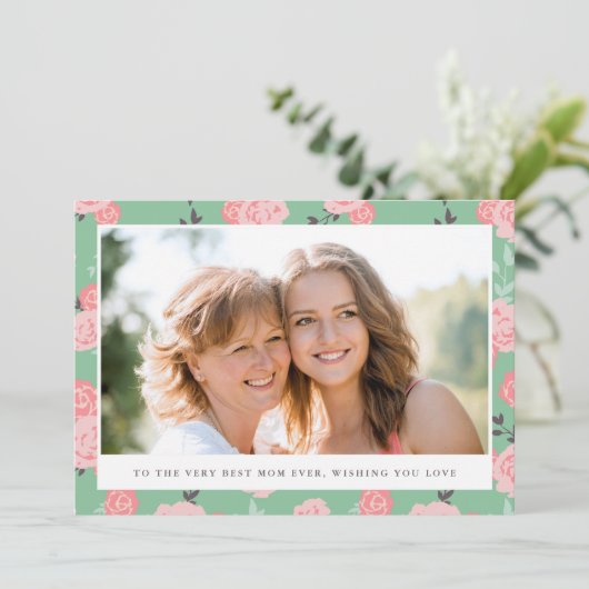 Vintage Foto Muttertagskarte Karte (Stehend Vorderseite)