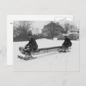 Vintage Foto of Bobsled Postkarte (Vorne/Hinten)