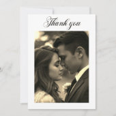 Vintage-Foto-Overlay Dankeskarte (Vorderseite)