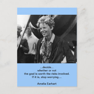 Vintage-Foto-Porträt von Amelia Earhart Postkarte