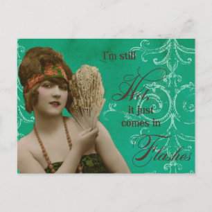 Vintage-Foto-Postkarte einer französischen Dame Postkarte