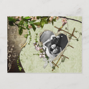 Vintage-Foto Save-the-Date Ankündigungspostkarte