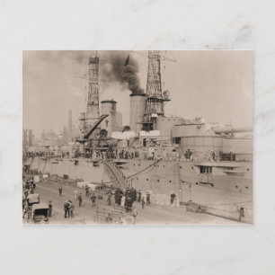 Vintage-Foto Schlachtschiff USS NEW YORK beim Bela Postkarte