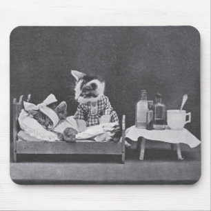Vintage-Foto - Schwester Kitty wird gerufen, Mousepad