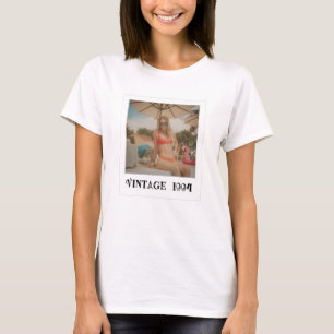 Vintage-Foto- und Jahr-Nostalgie-Geburtstag T-Shirt