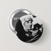 Vintage-Foto von Amelia Earhart Button (Vorne & Hinten)