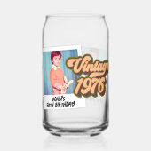 Vintage-Foto zum 50. Geburtstag 1976 Dosenglas (Vorderseite)