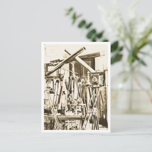 Vintage Fotoausrüstung Postkarte (Stehend Vorderseite)