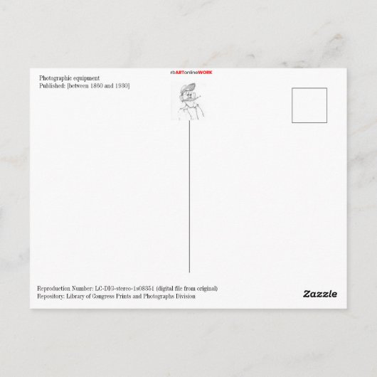 Vintage Fotoausrüstung Postkarte (Rückseite)