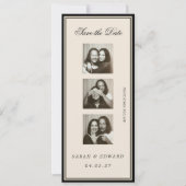 Vintage Fotobooth Redaktionsbild Streifen Save The Date (Vorderseite)