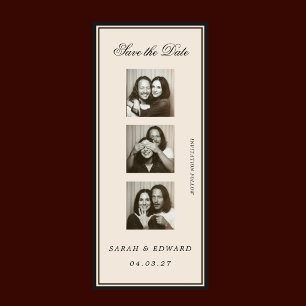 Vintage Fotobooth Redaktionsbild Streifen Save The Date
