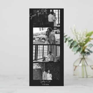 Vintage-Fotobooth Save-the-Date-Karten