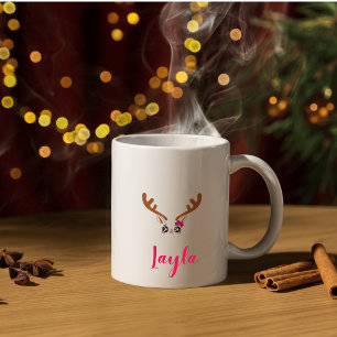 Vintage-Fotocollage Personalisierbarer Becher Weih Zweifarbige Tasse