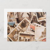 Vintage FotoCollage Postkarte (Vorne/Hinten)
