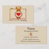 Vintage Fotograf-Geschäfts-Karte Visitenkarte (Vorne/Hinten)