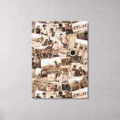 Vintage Fotografie-Collage Sepia ID1066 Leinwanddruck (Vorderseite)