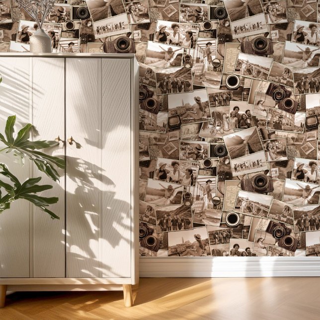 Vintage Fotografie-Collage Sepia ID1066 Tapete (Von Creator hochgeladen)