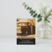 Vintage Fotografie des altmodischen Mannes und des Visitenkarte (Stehend Vorderseite)