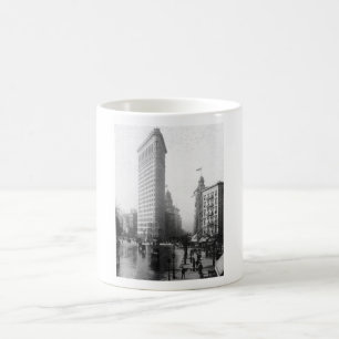Vintage-Fotografie des Flatiron Building NYC Kaffeetasse