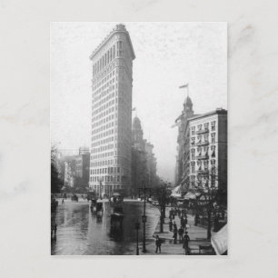Vintage-Fotografie des Flatiron Building NYC Postkarte