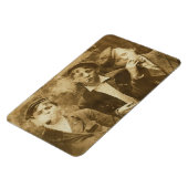 Vintage Fotografie des Jungenrauchens Magnet (Linke Seite)
