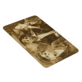 Vintage Fotografie des Jungenrauchens Magnet (Rechte Seite)