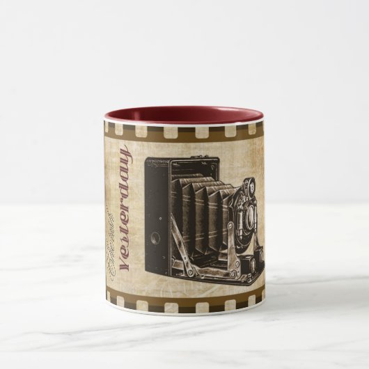 Vintage Fotografie Film Nostalgie Erinnerungen Tasse (Zentrum)
