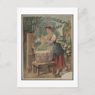 Vintage Fotografie Hard Water Soap Postkarte