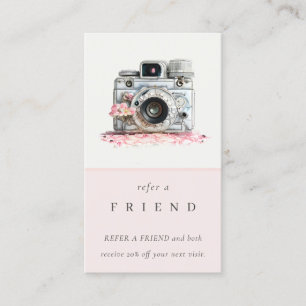 Vintage Fotografie mit Flora und Fauna Visitenkarte