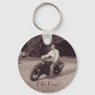Vintage-Fotografie Motorrad-Novität Schlüsselanhän Schlüsselanhänger