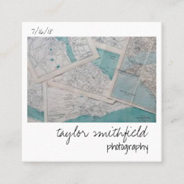 Vintage Fotografie Quadratische Visitenkarte