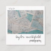 Vintage Fotografie Quadratische Visitenkarte (Vorderseite)