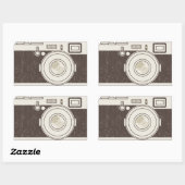 Vintage Fotografie Rechteckiger Aufkleber (Blatt)