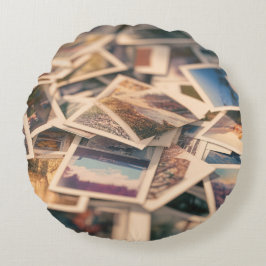 Vintage Fotografie Rundes Kissen